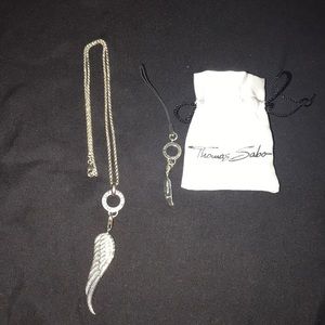 Thomas Sabo Large Feather Charm necklace set